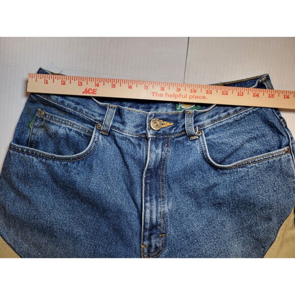 Cabelas Brush Guard Hunting Pants Mens 34x30 Blue Denim 100% Cotton Straight Leg - Picture 9 of 11